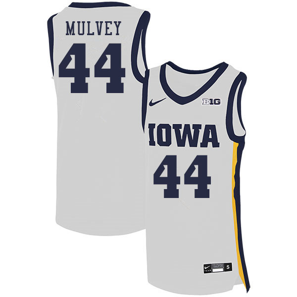Men #44 Riley Mulvey Iowa Hawkeyes College Basketball Jerseys Sale-White - Click Image to Close